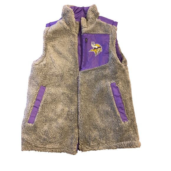 New with Tags NFL Team Apparel Women’s Extra Small Vikings Vest - Picture 9 of 13